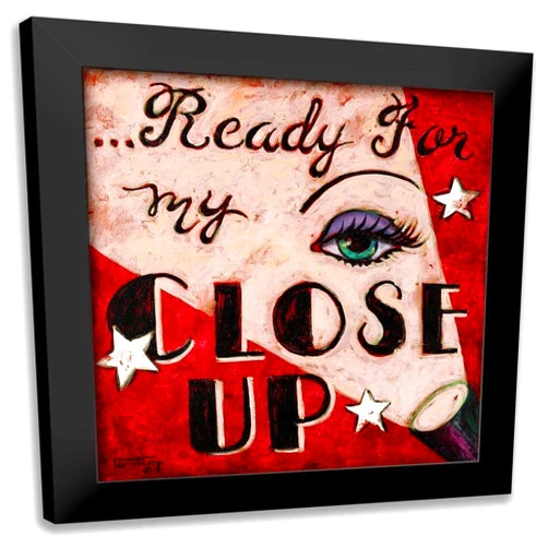 ArtDirect - Kruskamp, Janet 15x15 Black Modern Framed Art Print Titled: Close Up