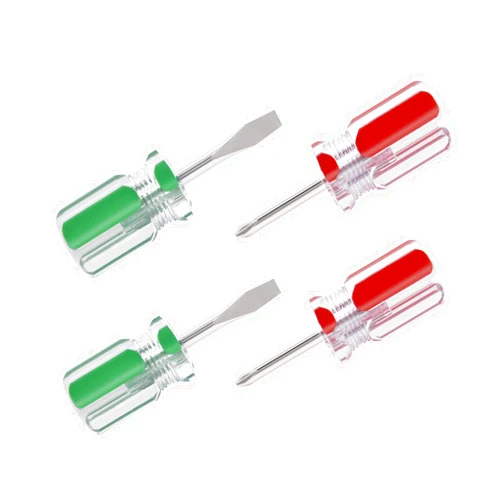 LDEXIN 4Pcs Stubby Screwdriver Set (6x38mm) Short Phillips & Flat Screwdriver