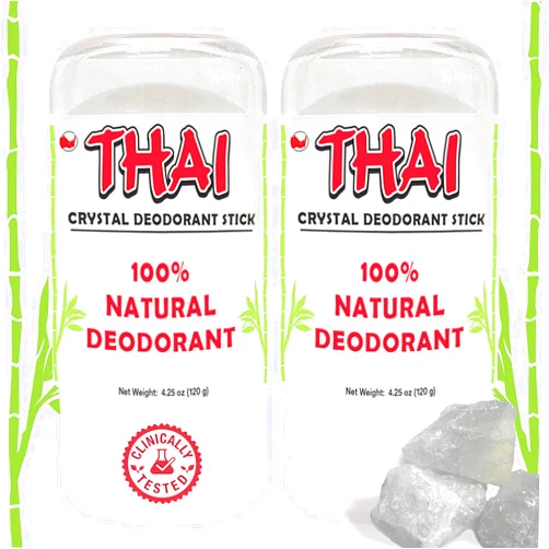 MegaRhino 2-PACK Thai Crystal Deodorant Salt Stone - Clinically Tested, Dermatologist Approved - Natural Unscented for Women Men & Teens