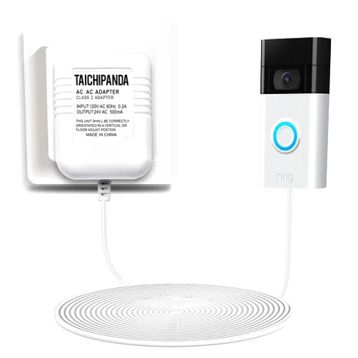 TAICHIPANDA 24 Volt Transformer, C Wire Adapter for Nest Honeywell and Sensi Thermosta Doorbell Transformer for Nest Hello Doorbell and Any Doorbells Require 24V Power Supply