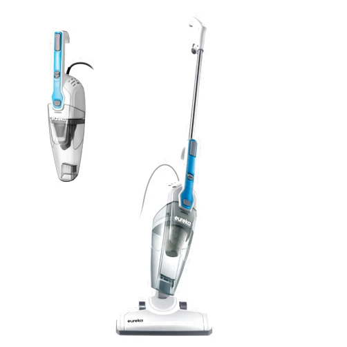 Eureka Home Lightweight Mini Cleaner for Carpet and Hard Floor Corded Stick Vacuum with Powerful Suction for Multi-Surfaces, 3-in-1 Handheld Vac, Aqua Blue