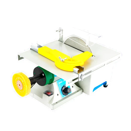 Gagalayong Table Saw, Gem Jade Grinder Polisher for Cutting Rocks, Rock Cutting Saw with Blade, Adjustable Speed Cutting Machine 800-10000rpm, Lapidary Saw for Cutting Grinding Engraving Polishing