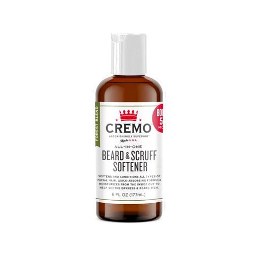 Cremo Cedar Forest Beard & Scruff Softener, Softens and Conditions Coarse Facial Hair of all Lengths in Just 30 Seconds, 6 Fluid Ounce