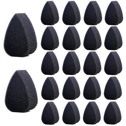 Bowitzki Face Paint Sponges Face Painting Black Sponges Petals High Density for Art Work and Body Paint (20 Petals)