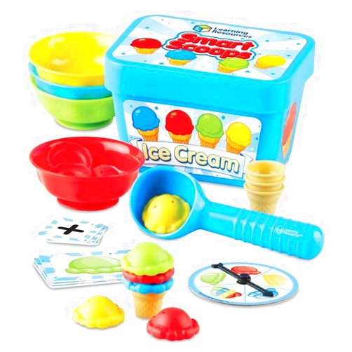 Learning Resources Smart Scoops Math Activity Set, Stacking and Sorting Toys, Develops Early Math Skills, 55 Pieces, Ages 3+