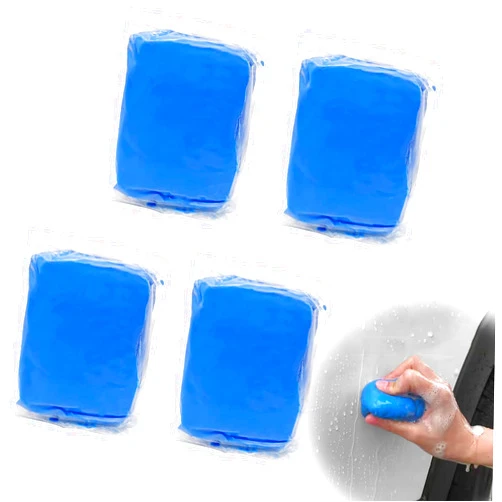 BSAMZO 4 Pack 100g Car Clay Bar Auto Detailing Magic Clay Bar for Car Wash Car Detailing Clean (BLUE)