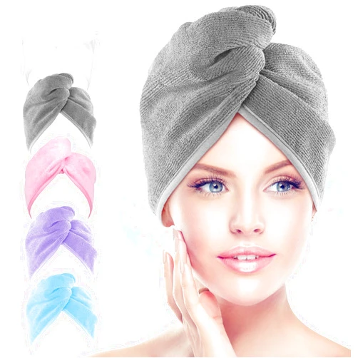 AIDEA Microfiber Hair Towel Wrap, 5 Pack Hair Turbans, Super Absorbent Quick Dry Hair Towel Wrap for All Hair Types Anti Frizz, Hair Accessories for Women, 26