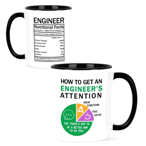 Cabtnca Engineer Gifts, Engineering Gift for Men Mechanical Engineers Electrical Engineers, Christmas Birthday Gifts for Engineers, Engineer Mug, Science Aerospace Engineering Gifts for Men, 11 Oz
