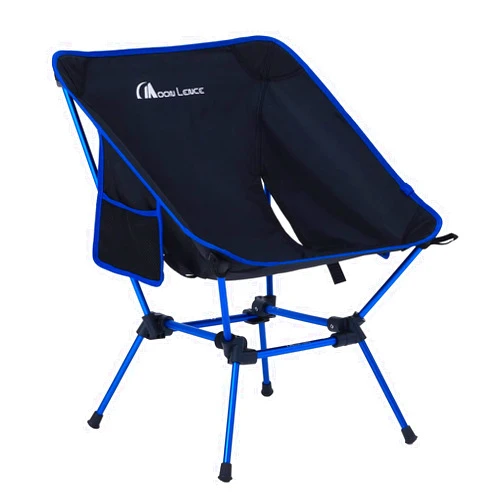 MOON LENCE Portable Camping Chair, Compact Backpacking Chair Folding Chair with Side Pockets Portable Chair Lightweight Heavy Duty for Hiking