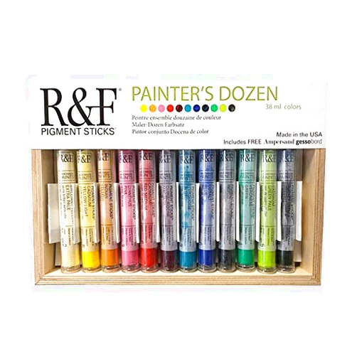 FR R&F Handmade Paints 2950 Oil Pigment Stick Set of 12 Colors Painters Dozen Painters Dozen I 1.3 Fl Oz (Pack of 12)