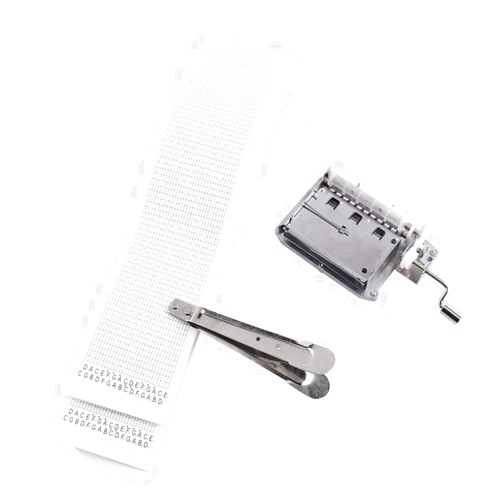 Bewinner DIY Music Box Kit 30-Note Tape Hand Crank Music Box Movement+Hole Puncher+3 Blank Strip Tapes DIY Make Your Music Tool Kit