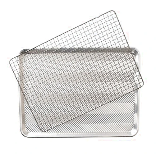 Nordic Ware Prism Baking, Half Sheet with Oven Safe Grid, Natural