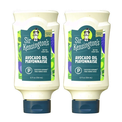 Sir Kensington's Mayonnaise Avocado Oil Mayo 2 Count Keto Diet & Paleo Diet Certified Gluten Free & Non-GMO Project Verified Condiment 12 oz