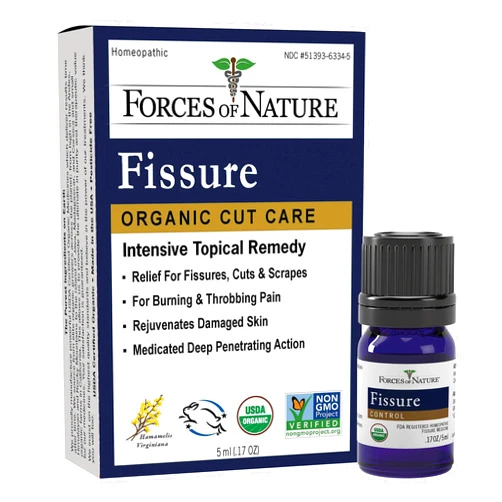 Forces of Nature – Natural, Organic Fissure Care (5ml) Non GMO, No Harmful Chemicals –Soothe and Relieve Burning, Throbbing, Stinging, Itchy, Bleeding Tissue Caused by Fissures or Hemorrhoids