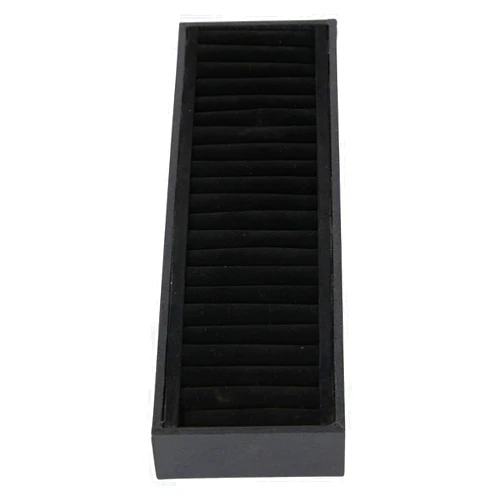 SSWBasics Bracelet Tray Holder - 21 Section Bangle Tray with Black Velvet Inserts