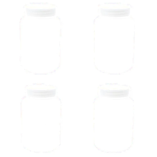 Soaying 4X Laboratory Chemical Storage Case White Plastic Widemouth Bottle 500ML