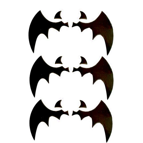 Booge 3 Pcs Black Bat Car Sticker Decal for Rearview Mirror Car Window Bumper