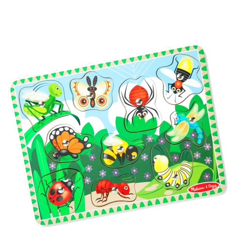 Melissa & Doug Magnetic Wooden Bug-Catching Puzzle Game (10 pcs)