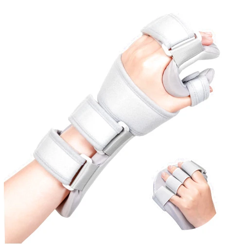 Fanwer Stroke Resting Hand Splint, Wrist Brace for Carpal Tunnel Support - Night Immobilizer Wrist Brace for Sleeping, 5 Straps Stabilizer - Helps Relieve Arthritis, Tendonitis, Carpal Tunnel Pain, Muscle Atrophy Rehabilitation