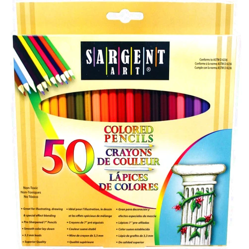 Sargent Art 09338000912 Pencils, 50 Count (Pack of 1), multicolor
