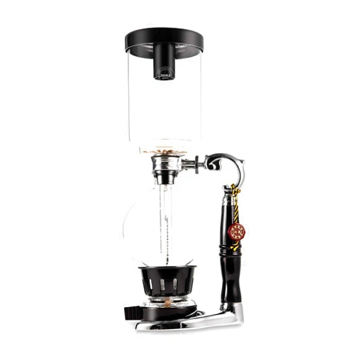 Yama Glass Tabletop Siphon Coffee Maker I Syphon Brewer with Vacuum Technology I Hand Blown Durable Borosilicate Glass for Cleanest Brew I Alcohol Burner I Makes 5 Cups (15-20oz) I, 20-Ounce, Clear