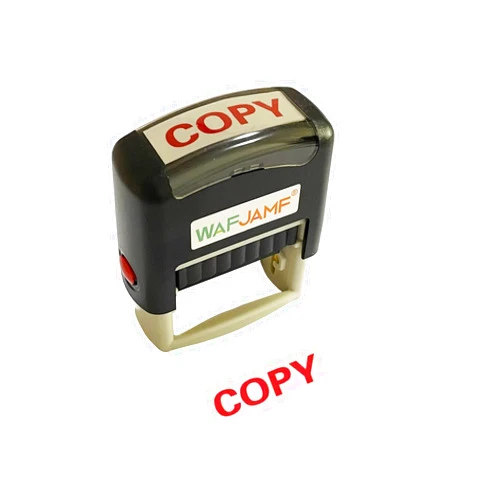 WAFJAMF Copy Message Stamp Self-Inking Rubber Stamp Office Stamp Red Ink-Medium