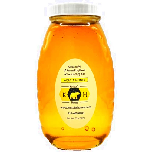 Koltuk's Honey Farm Local NY/NJ Acacia Honey 32oz Farm Fresh
