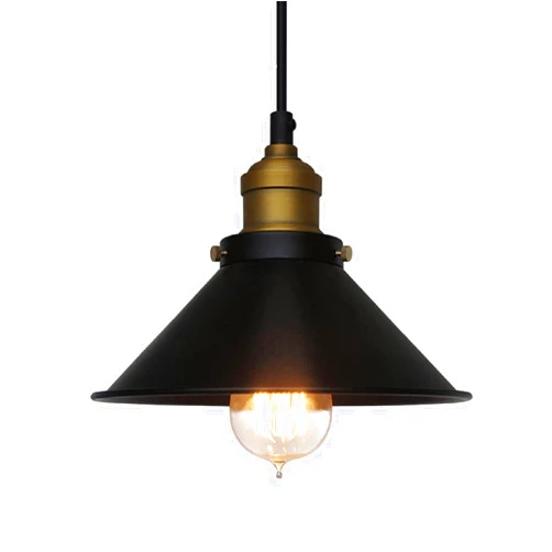 EPSILED Black Industrial Pendant Light, 9.84