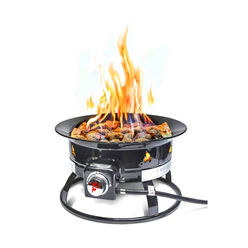 Outland Living Firebowl 893 Deluxe Outdoor Portable Propane Gas Fire Pit with Cover & Carry Kit, 19-Inch Diameter 58,000 BTU, Black