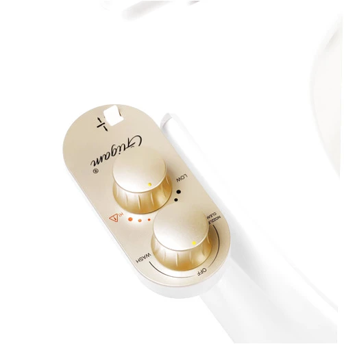 GLIGAM Bidet Attachment for Toilet Warm Water, Ultra-Slim Bidet Hot and Cold,Non-Electric Bidet Attachment for Frontal/Rear Wash, with Retractable Nozzle, Pressure & Angle Controls,Easy to install