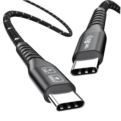 dynattenik 240W PD3.1 USB 2.0 Type-C 1.8m Notebook Spare Charging Cable Adapter