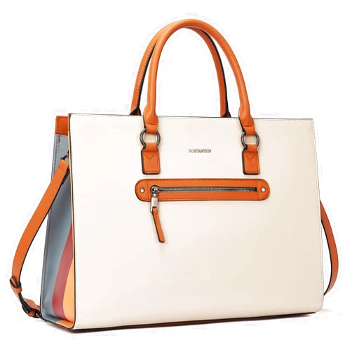 BOSTANTEN Leather Laptop Briefcase for Women Shoulder Bag 15.6 Inch Business Computer Work Tote