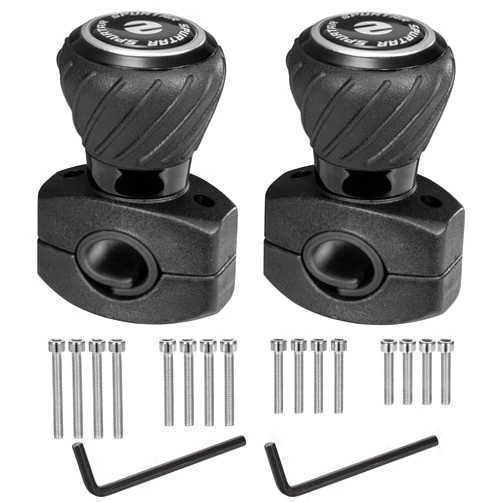 Spurtar Steering Wheel Knob Spinner, 2Pack Universal Car Suicide Knob Power Handle Spinner Fit for Cars, Truck, Forklift, Mower, Tractor, Boat, Golf Cart – Black