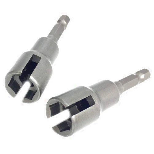 PANOVOS (2pc) Power Wing Nut Driver Set,Slot Wing Nuts Drill Bit Socket Wrenches Tools Set,1/4