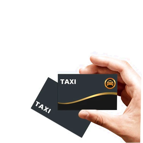 LiDuoMi Custom Taxi Business Cards Double-Sided Printable Thick Waterproof Paper Business Cards Customize with Your Image Logo for Small Business (Template 22)