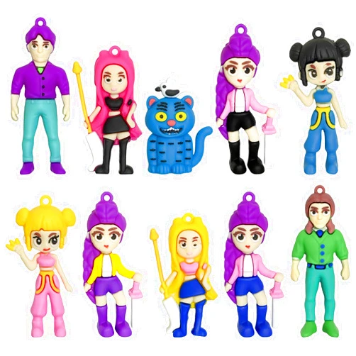 LARUTOHT D-emon H-unters Action Figures,10pcs H-unters Doll Model Set, Anime Character Figures, Desktop Decorations, Home & Office Decoration Accessories (Color)