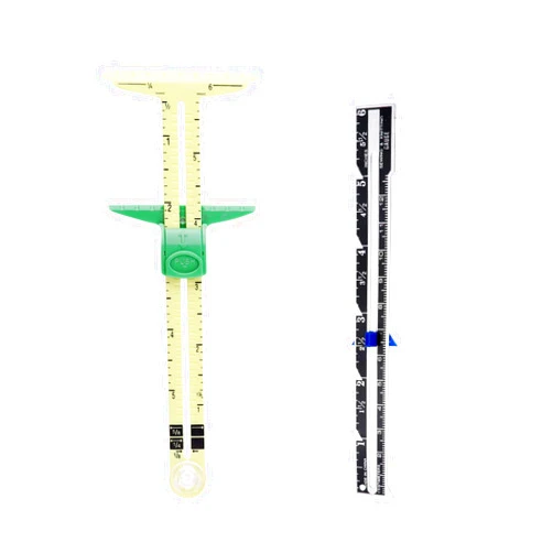 LINXIAO Sewing Gauge Measuring Tool Set 5-in-1 T-Shaped Sliding Gauge Ruler Fabric Quilting Ruler (2 Pieces)