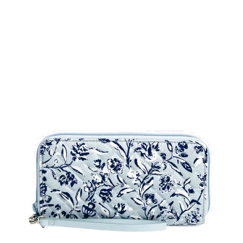 Vera Bradley Women's Cotton Accordion Wristlet with RFID Protection