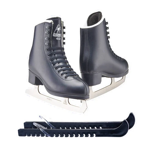 Jackson Ultima Figure Ice Skates for Men, Boys in Black Color/Bundle with Skate Guards