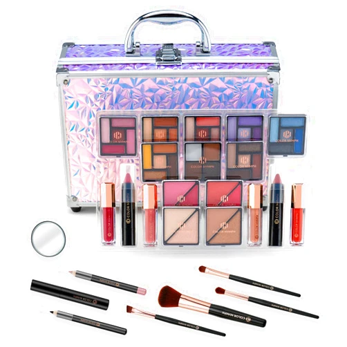Color Nymph Makeup Kit For Women, Kids Makeup Set For Teens Girls Professional Make Up Kits With Travel Case Full Cosmetics Kit w/ 35 Colors Eyeshadows Lipstick Blush Brushes Lipgloss Mascara