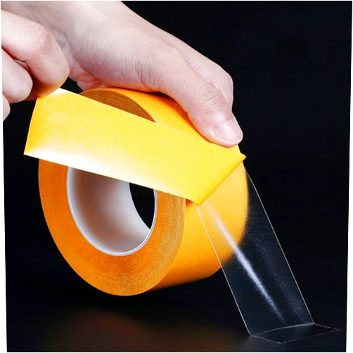 ANGKEEL Ultra-Thin Clear Double Sided Tape Heavy Duty 2-Inch x 50 Feet Two Sides Strong Stick Mounting Adhesive Tape for Arts & Crafts, Fix Carpet, Women Clothes, Woodworking, Anti Cat Scratch, Sewing Project