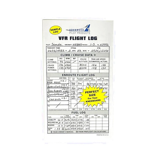 Advanced Pilot Products VFR Flight Log Pad