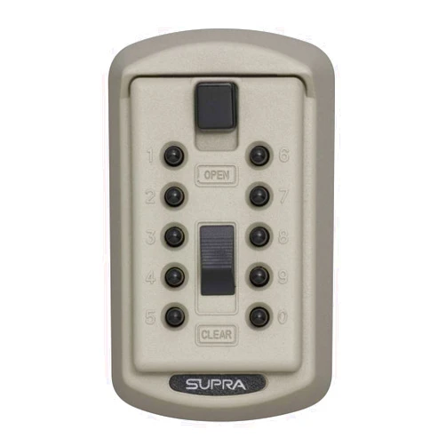 Kidde AccessPoint 001414 KeySafe Original Slimline Push Button Combination Permanent Key Lock Box, 2-Key, Clay Beige