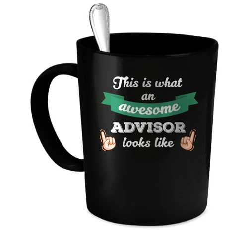 Wonderful Mugs Advisor Coffee Mug. Advisor gift 11 oz. black