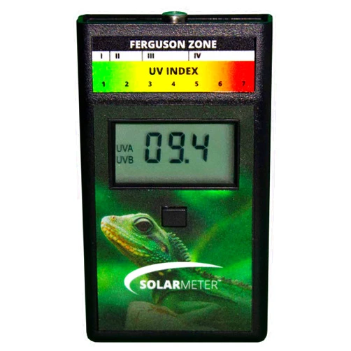 Solarmeter Model 6.5R Reptile UV Index Meter, Handheld Digital Radiometer for Measuring Ultraviolet Light, Measures 280-400 nm with Range from 0-199.9 UV Index, Made in USA, ABS Polymer, Black