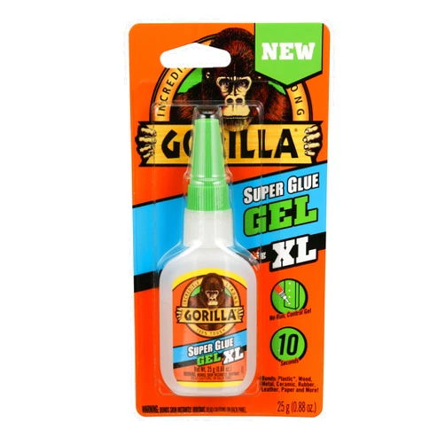 Gorilla Super Glue Gel XL, 25 Gram, Clear, (Pack of 1)