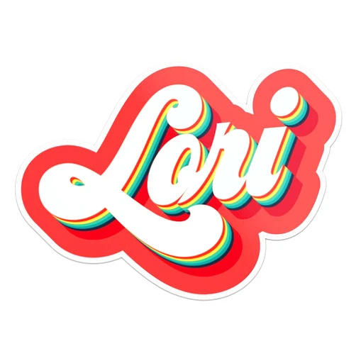 Generic Retro Style Lori Female Name Sticker - Waterproof Vinyl Decal for Car Bumper, Laptop, Water Bottle, Luggage, Wall, and Window, Size - 3'' Longer Side