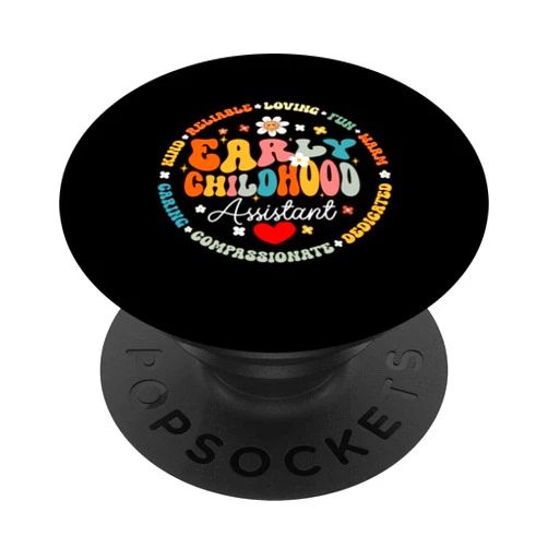 Cute Vintage ECSE Back to School Appreciation Early Childhood Assistant Education SPED ECSE Specialist PopSockets Standard PopGrip