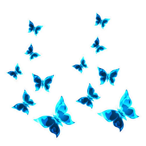 Khakho Mushroom Wall Stickers, Light Switch Decor Decals,Switch Stickers,Mushroom Glowing Wall Decals, Luminous Wall Decor for Bedroom Living Room Nursery Home Decorations (Butterfly-12Pcs)