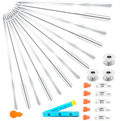 Tuiasn Sewing Machine Needles, Universal Standard Needle, Home Sewing Machines Needles, Tuiasn Compatible with Singer, Brother, Janome, Varmax, Sizes HAX1 65/9, 75/11, 90/14, 100/16, 110/18 (50 PCS)